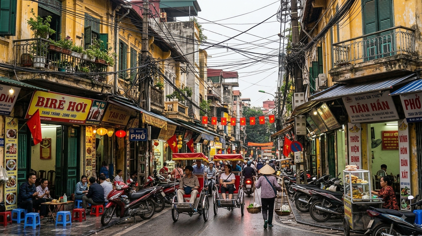 Hanoi Old Quarter street scene