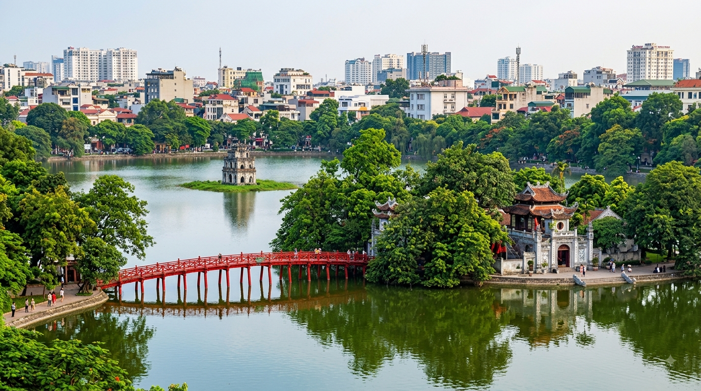 Hoan Kiem Lake in Hanoi